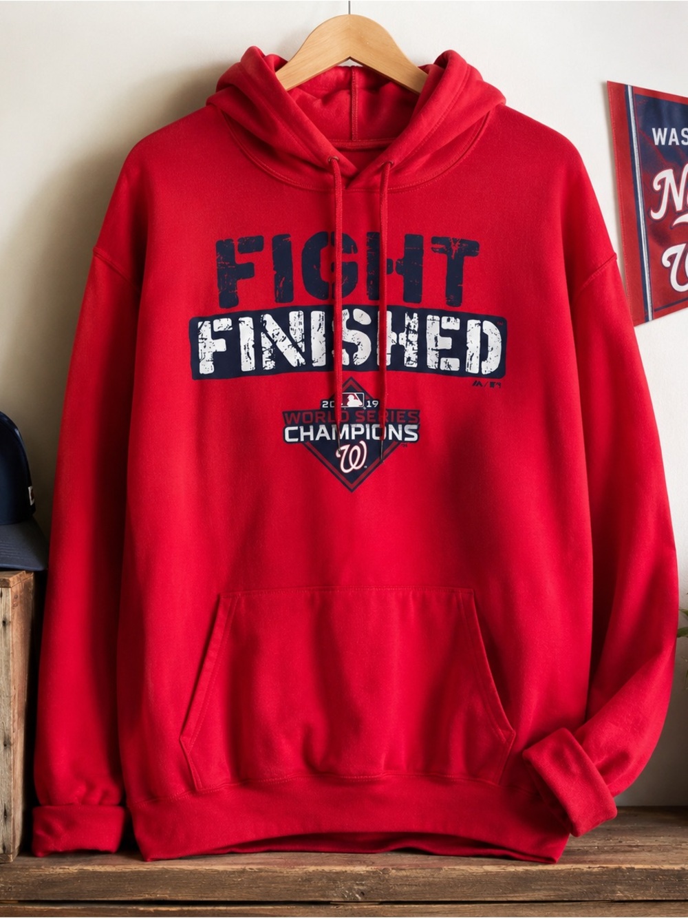 Washington Nationals 2019 World Series Champions Fight Finished Hoodie XL